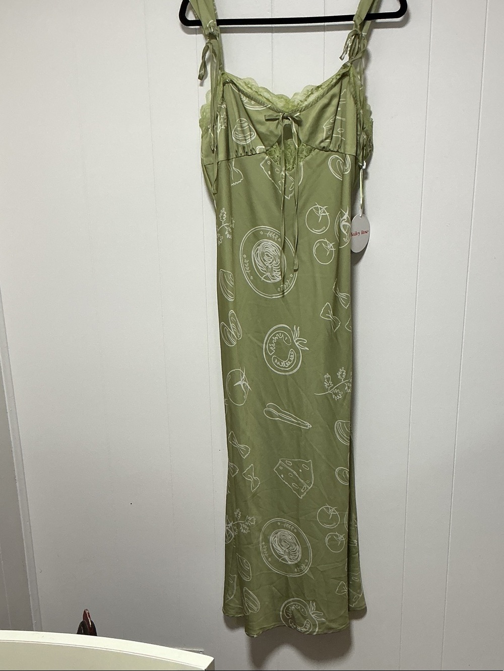 Bailey Rose Green Tie-Strap Maxi Dress